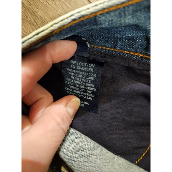 Express Button Fly Light wash distressed Stretch Denim Jeans - Picture 10 of 10